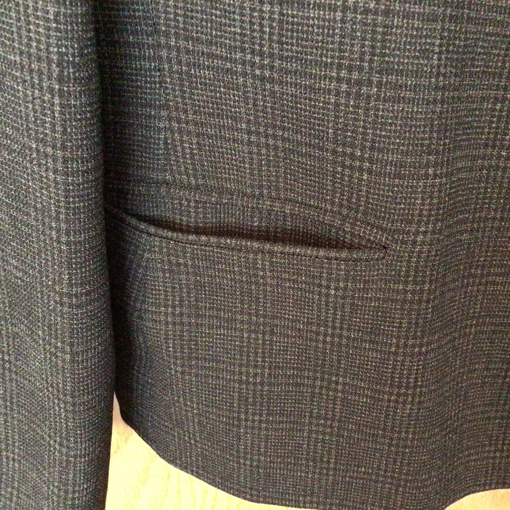 Alfani Petite - Black & Gray Plaid Blazer - Picture 2 of 7